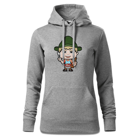 Da Jung Sinzer Griller Sweatshirt Hoody Damen Grau Meliert Kieling Front