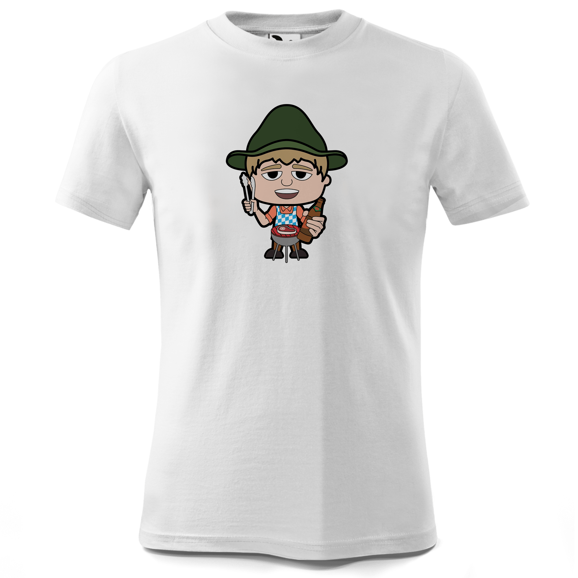 Da Jung Sinzer Griller T Shirt Kinder Weiss Seilbahnweg Front