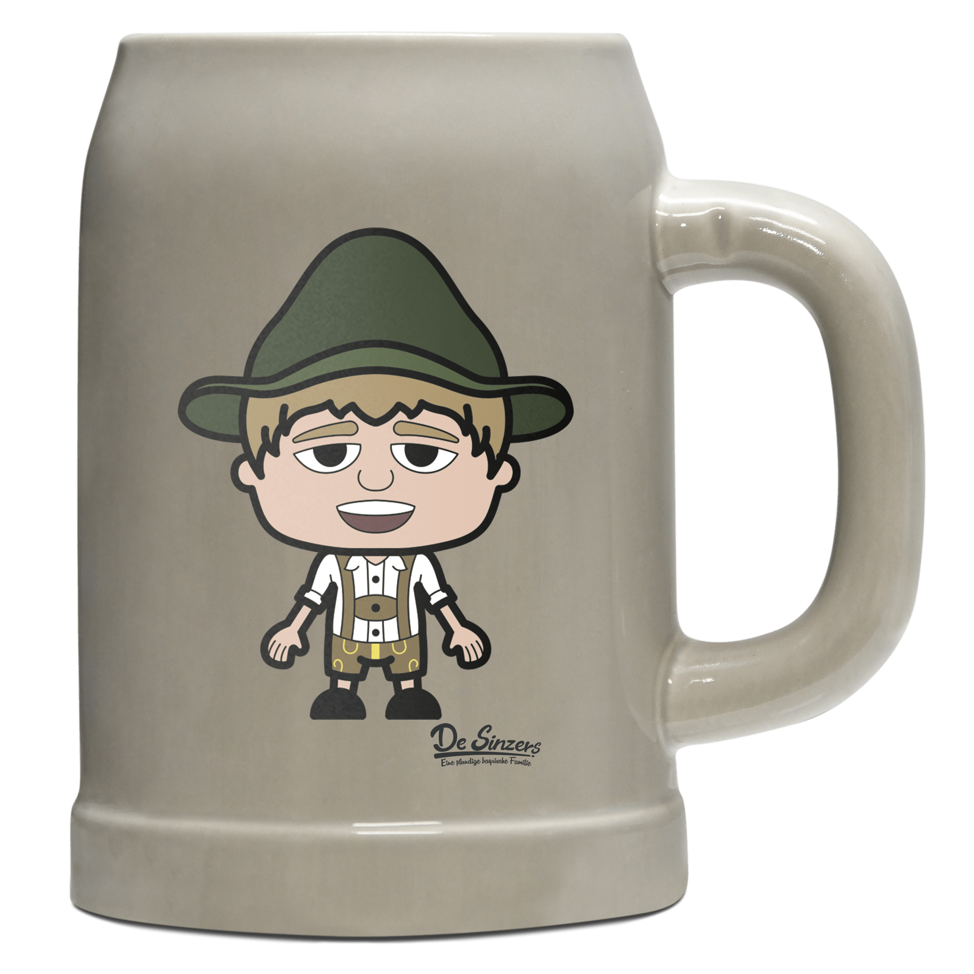 Da Jung Sinzer Grundfiguren Bierkrug 500ml Grau Watzmann Front