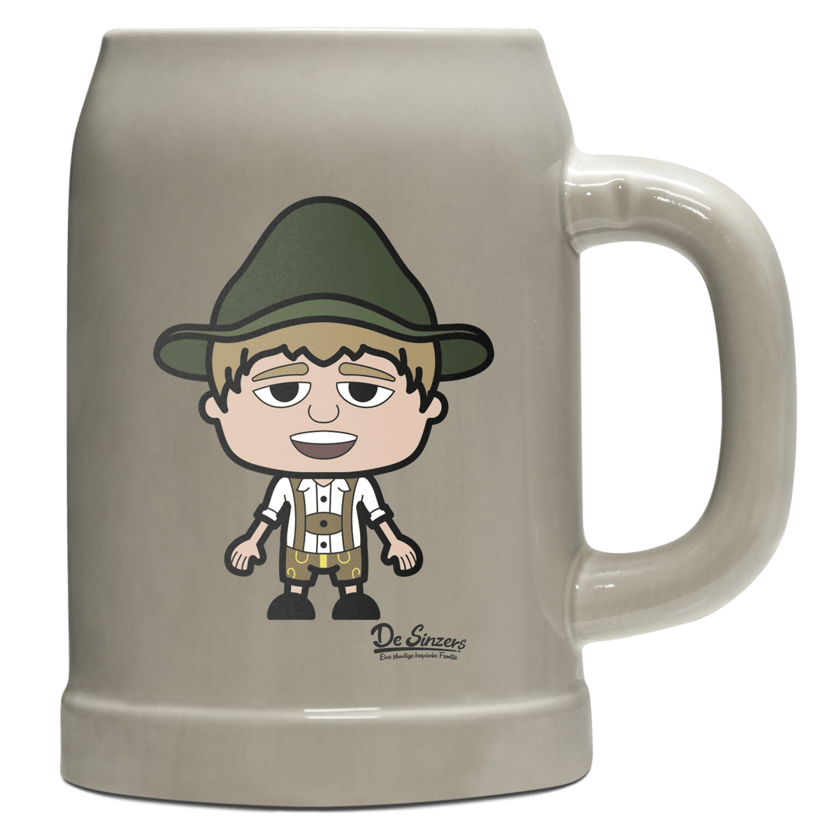 Da Jung Sinzer Grundfiguren Bierkrug 500ml Grau Watzmann Front