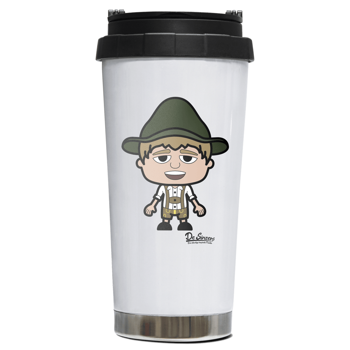 Da Jung Sinzer Grundfiguren Edelstahl Trinkbecher To Go 470ml Weiss Wildbarren Front