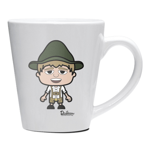 Da Jung Sinzer Grundfiguren Keramik Kaffeetasse 200ml Weiss Herzogstand Front