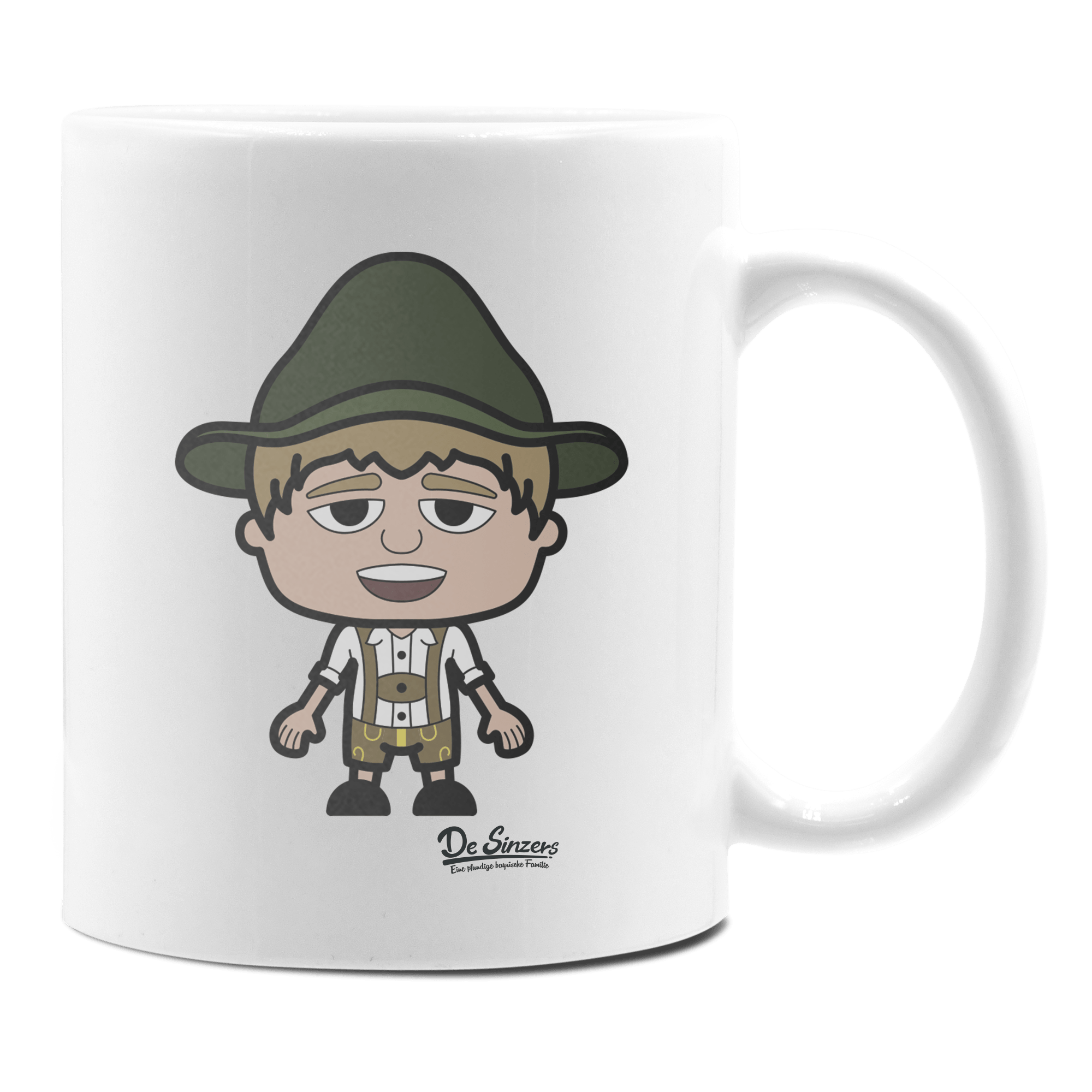 Da Jung Sinzer Grundfiguren Keramik Kaffeetasse 330ml Weiss Rampoldplatte Front