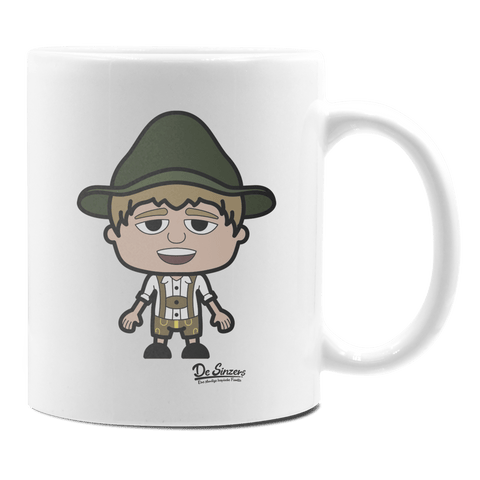 Da Jung Sinzer Grundfiguren Keramik Kaffeetasse 330ml Weiss Rampoldplatte Front