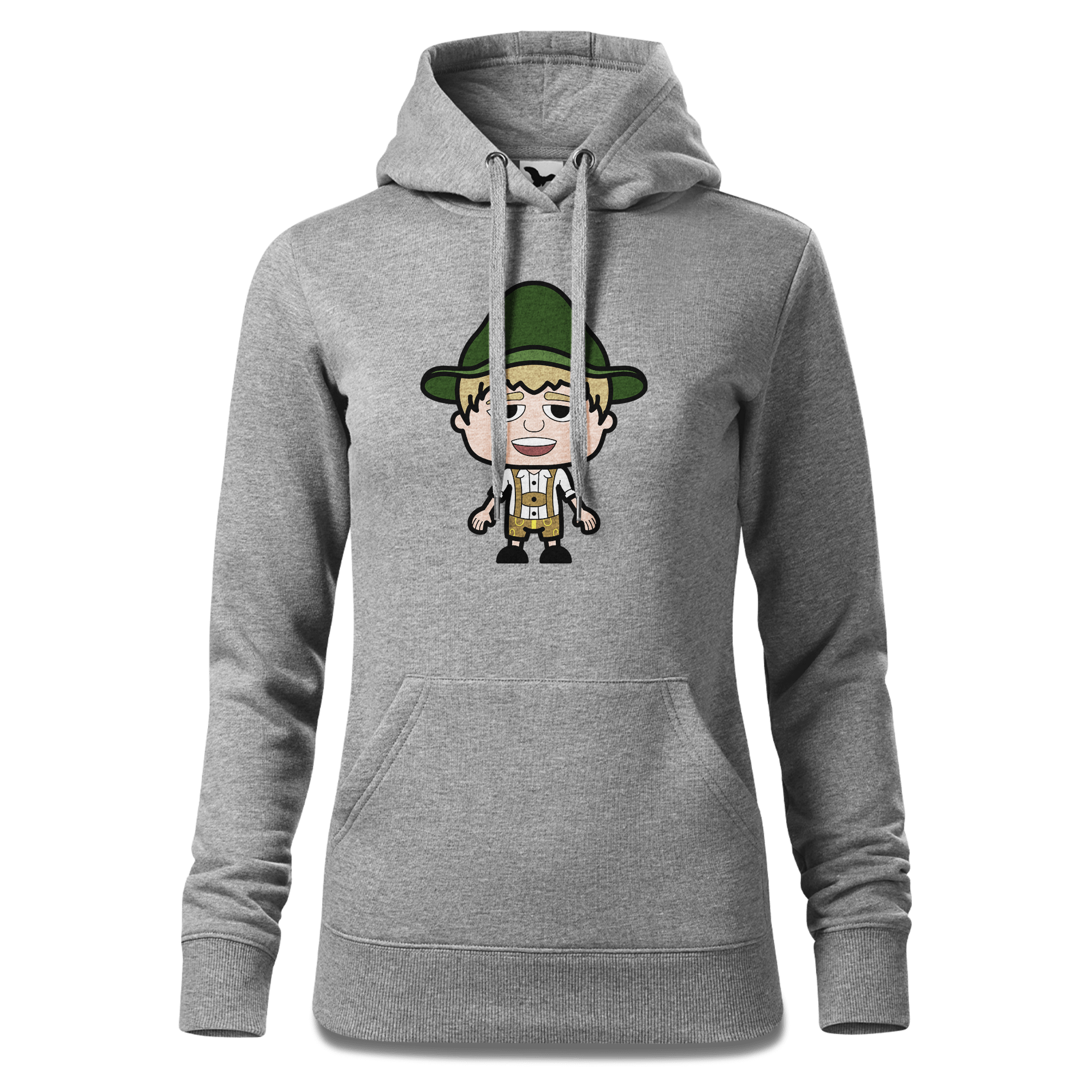 Da Jung Sinzer Grundfiguren Sweatshirt Hoody Damen Grau Meliert Kieling Front