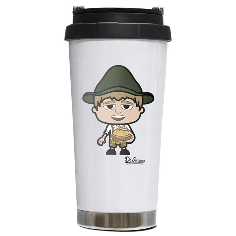 Da Jung Sinzer Leberkassemmel Edelstahl Trinkbecher To Go 470ml Weiss Wildbarren Front