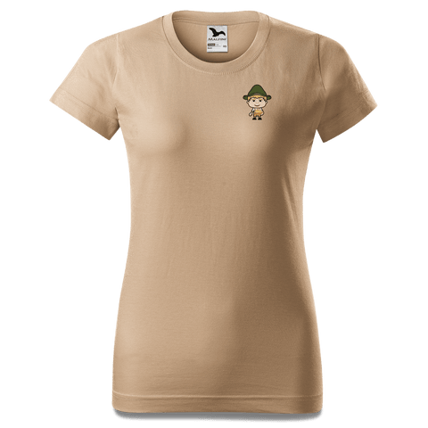 Da Jung Sinzer Leberkassemmel T Shirt Damen Sand Fussen Front