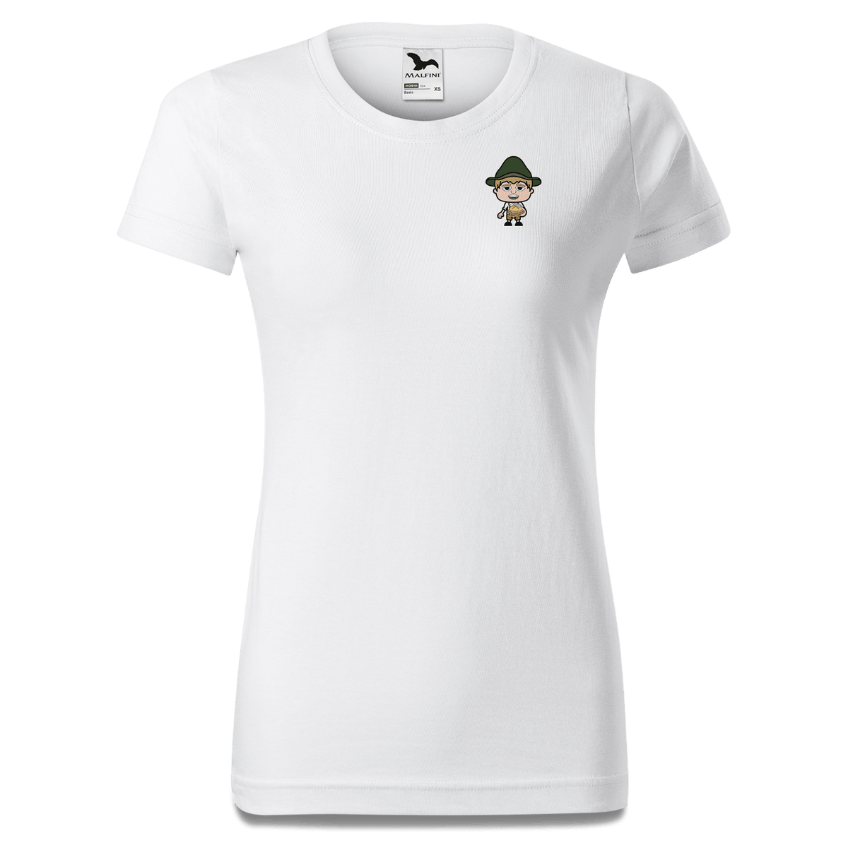 Da Jung Sinzer Leberkassemmel T Shirt Damen Weiss Kragling Front