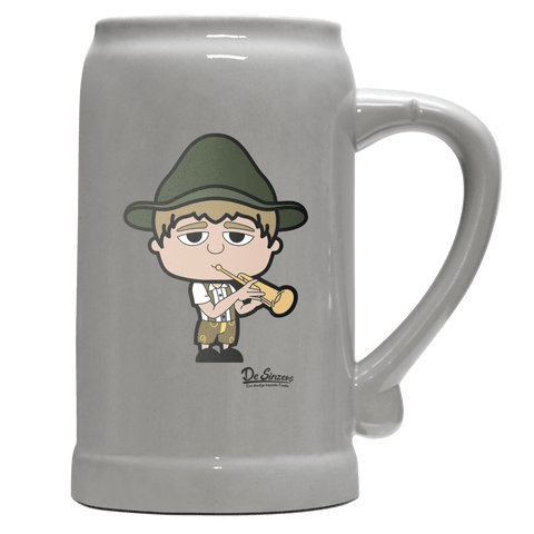 Da Jung Sinzer Musikinstrumente Bierkrug 1000ml Grau Zugspitze Front
