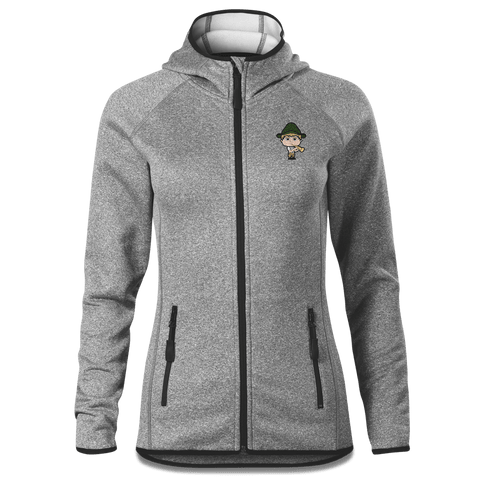 Da Jung Sinzer Musikinstrumente Stretch Fleece Damen Grau Meliert Krottenhausmuehle Front