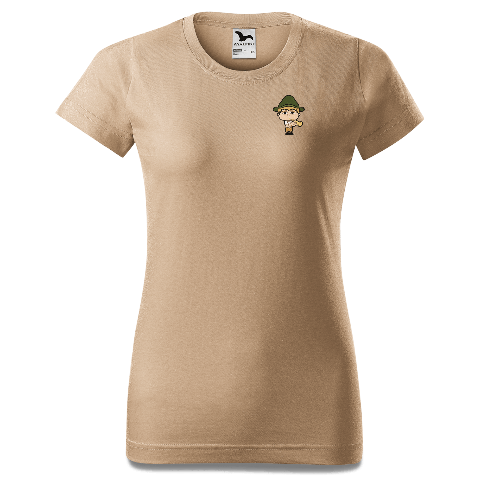 Da Jung Sinzer Musikinstrumente T Shirt Damen Sand Fussen Front