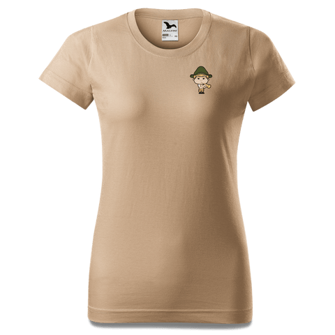 Da Jung Sinzer Musikinstrumente T Shirt Damen Sand Fussen Front