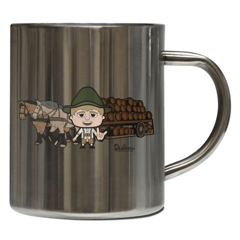 Da Jung Sinzer Pferdegespann Edelstahl Kaffeetasse 400ml Grosser Arber Front