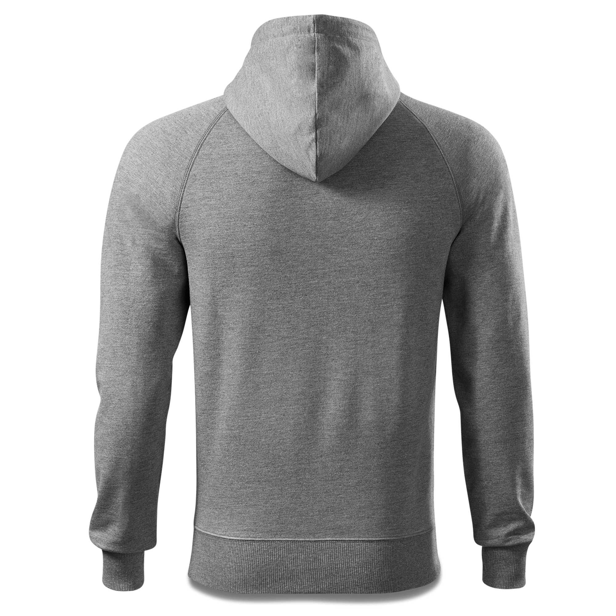 Da Jung Sinzer Pferdegespann Sweatshirt Zip Hoody Herren Grau Meliert Lauterbacherfilze Back