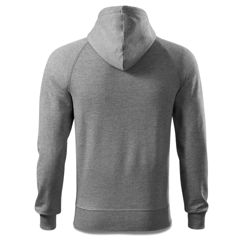 Da Jung Sinzer Pferdegespann Sweatshirt Zip Hoody Herren Grau Meliert Lauterbacherfilze Back