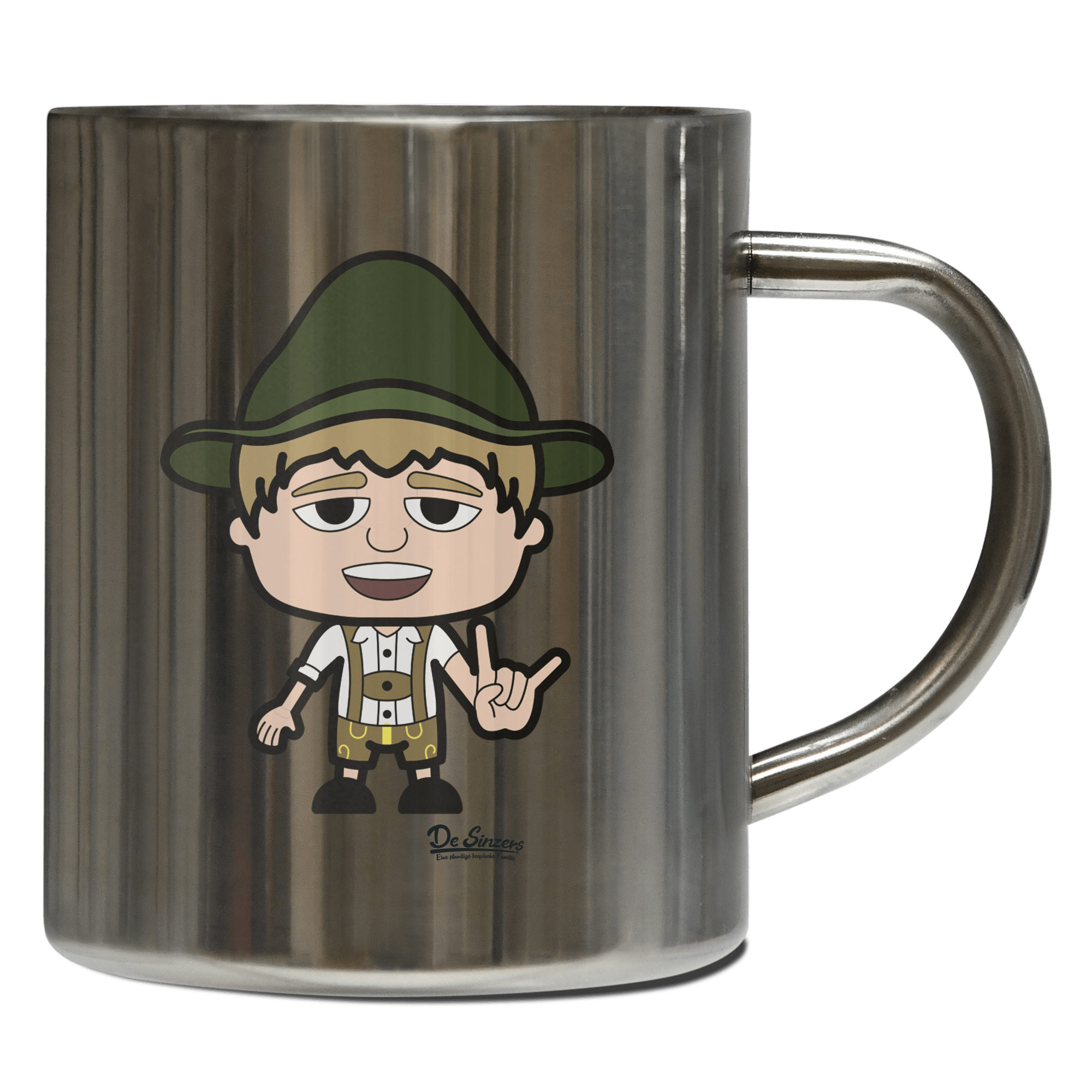 Da Jung Sinzer Rocking Fingers Edelstahl Kaffeetasse 400ml Grosser Arber Front