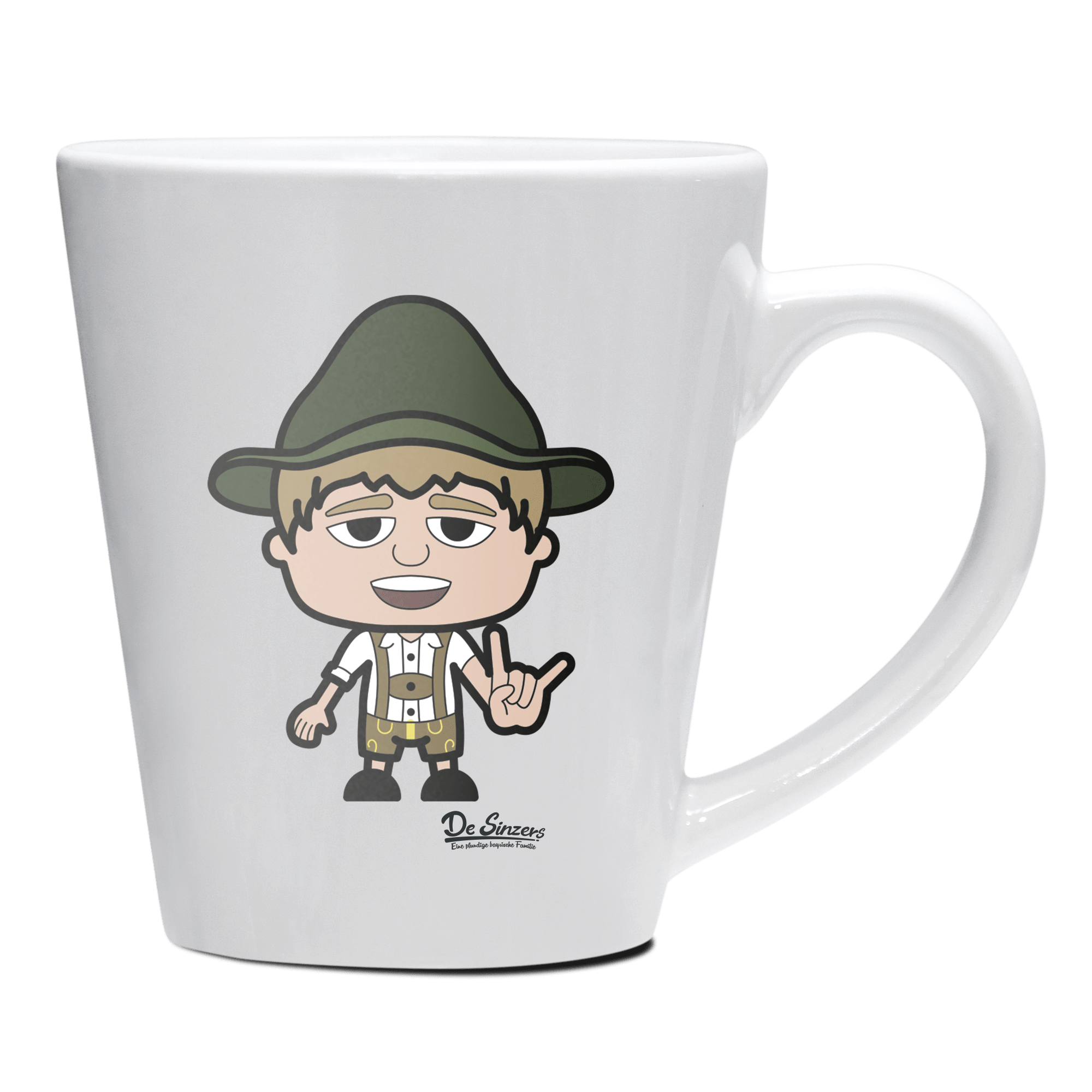 Da Jung Sinzer Rocking Fingers Keramik Kaffeetasse 200ml Weiss Herzogstand Front
