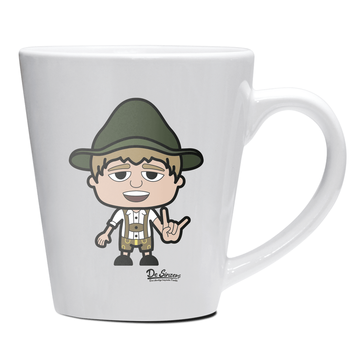 Da Jung Sinzer Rocking Fingers Keramik Kaffeetasse 200ml Weiss Herzogstand Front