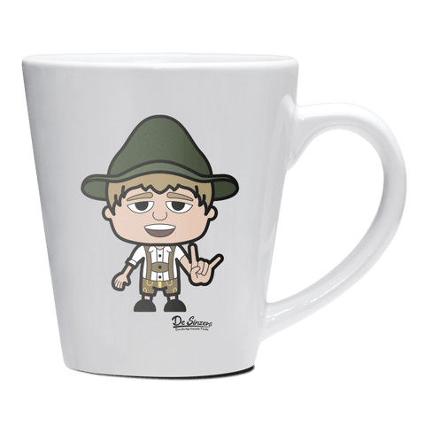 Da Jung Sinzer Rocking Fingers Keramik Kaffeetasse 200ml Weiss Herzogstand Front
