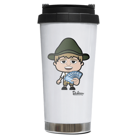 Da Jung Sinzer Schafkopfen Edelstahl Trinkbecher To Go 470ml Weiss Wildbarren Front