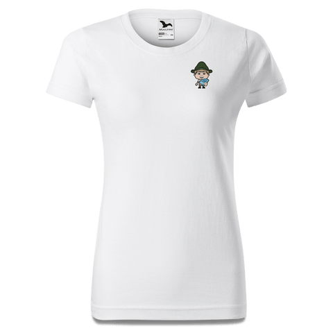Da Jung Sinzer Schafkopfen T Shirt Damen Weiss Kragling Front