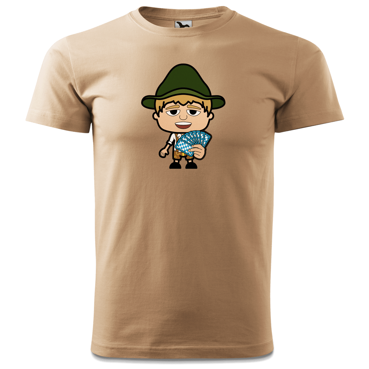 Da Jung Sinzer Schafkopfen T Shirt Herren Sand Hofmuehle Front