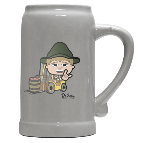Da Jung Sinzer Staplerfahrer Bierkrug 1000ml Grau Zugspitze Front
