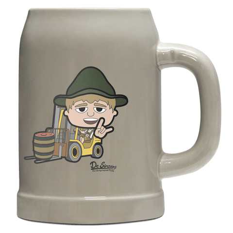 Da Jung Sinzer Staplerfahrer Bierkrug 500ml Grau Watzmann Front