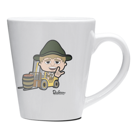 Da Jung Sinzer Staplerfahrer Keramik Kaffeetasse 200ml Weiss Herzogstand Front