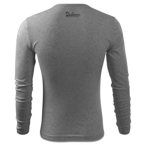 Da Jung Sinzer Staplerfahrer Longsleeve Fitted Herren Grau Meliert Haidholzen Back