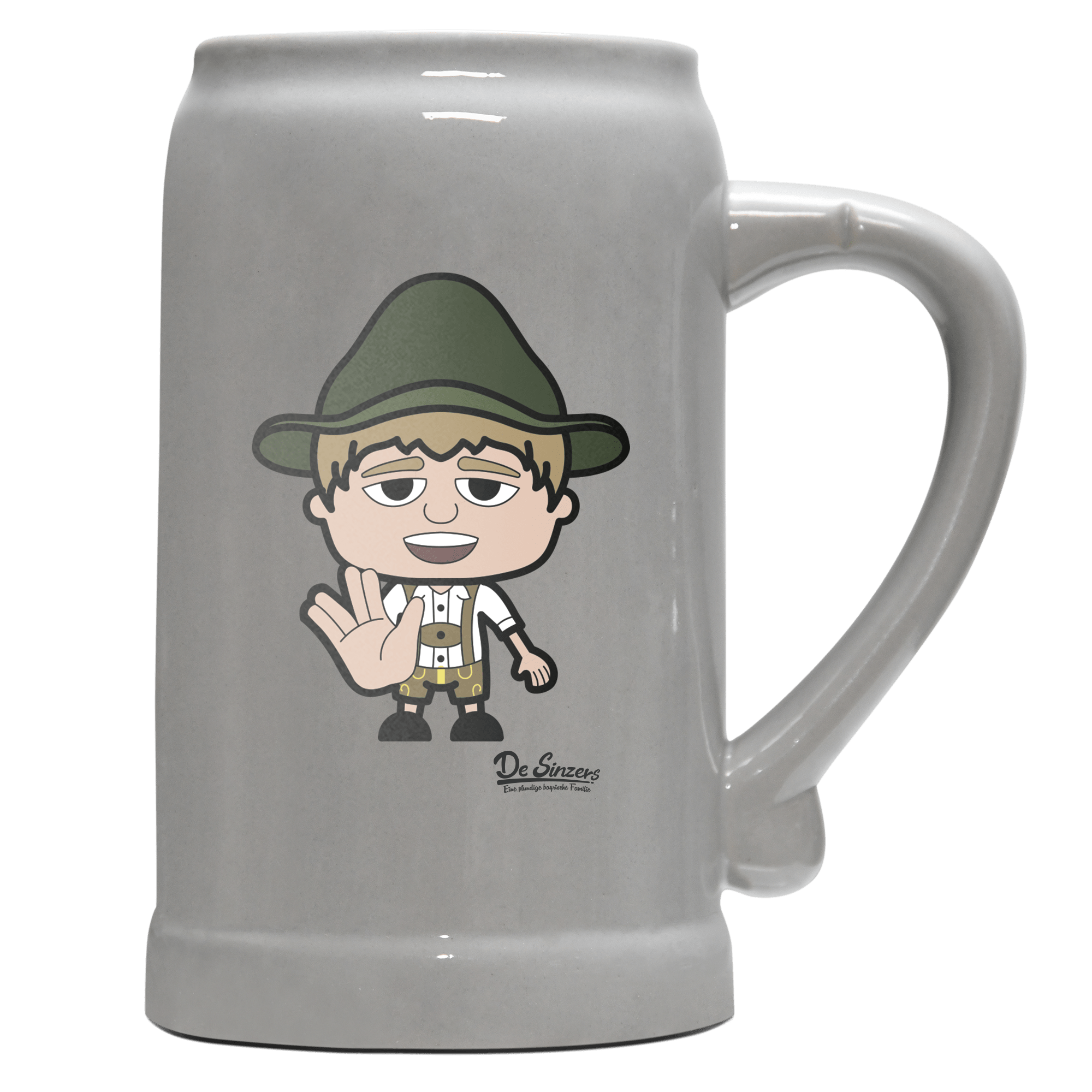 Da Jung Sinzer Star Trek Fingers Bierkrug 1000ml Grau Zugspitze Front