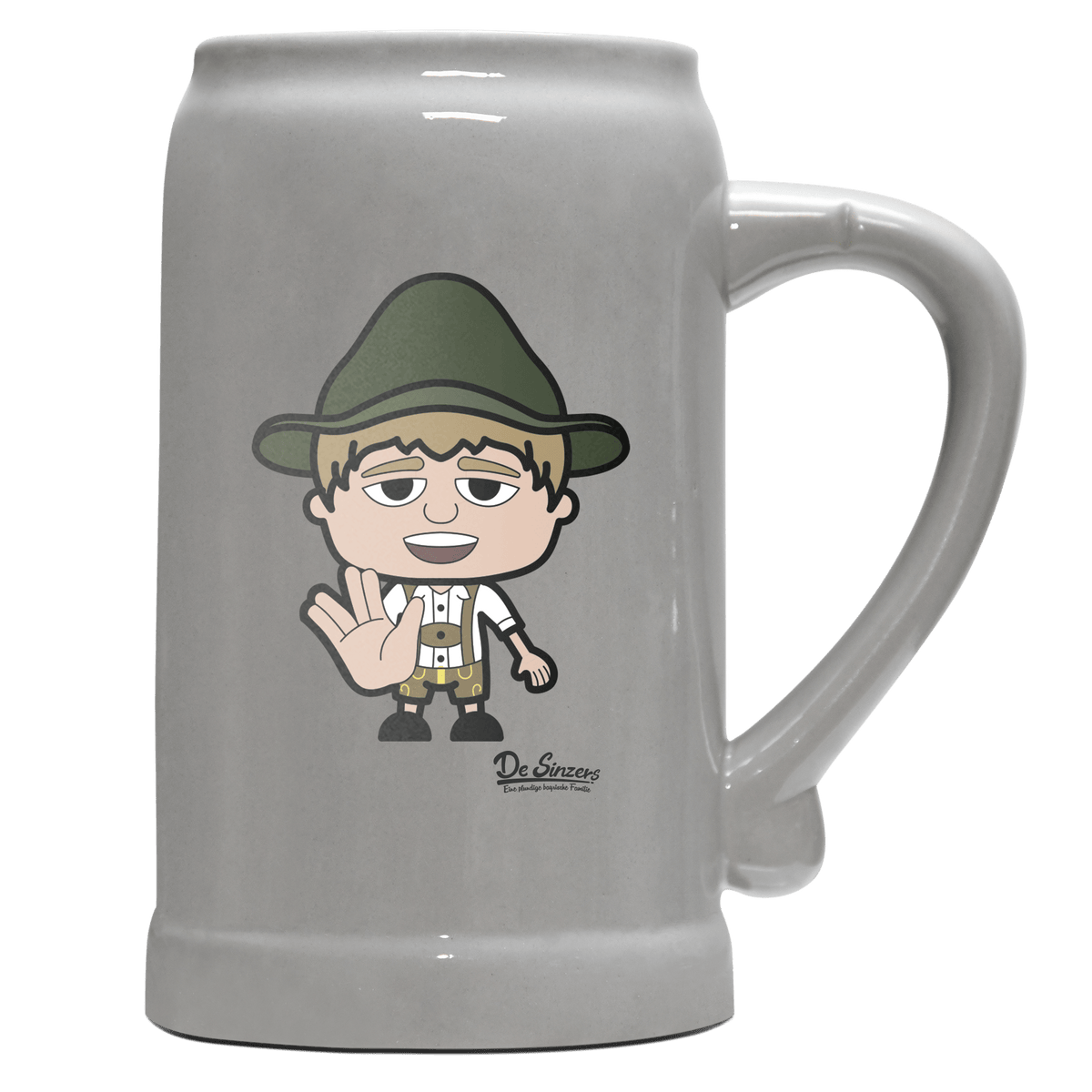 Da Jung Sinzer Star Trek Fingers Bierkrug 1000ml Grau Zugspitze Front