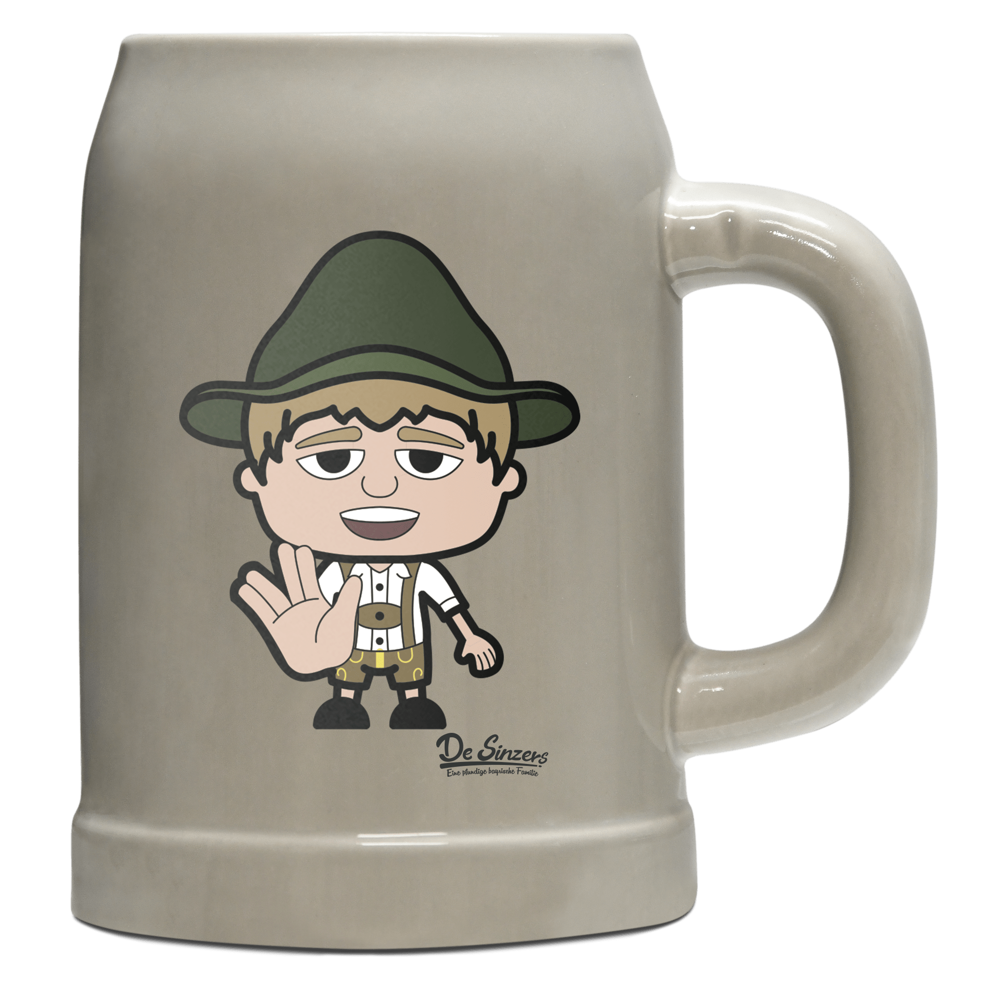 Da Jung Sinzer Star Trek Fingers Bierkrug 500ml Grau Watzmann Front