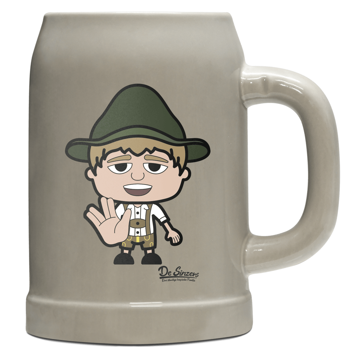 Da Jung Sinzer Star Trek Fingers Bierkrug 500ml Grau Watzmann Front