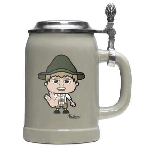 Da Jung Sinzer Star Trek Fingers Bierkrug 500ml Grau mit Deckel Hocheck Front