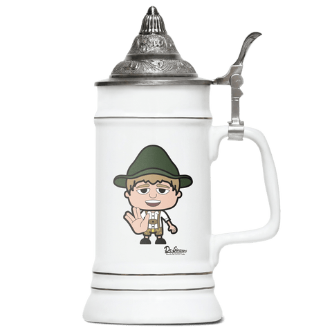Da Jung Sinzer Star Trek Fingers Bierkrug 500ml Weiss mit Spitzdeckel Wendelstein Front