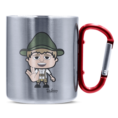 Da Jung Sinzer Star Trek Fingers Edelstahl Kaffeetasse roter Karabiner 320ml Kitzstein Front