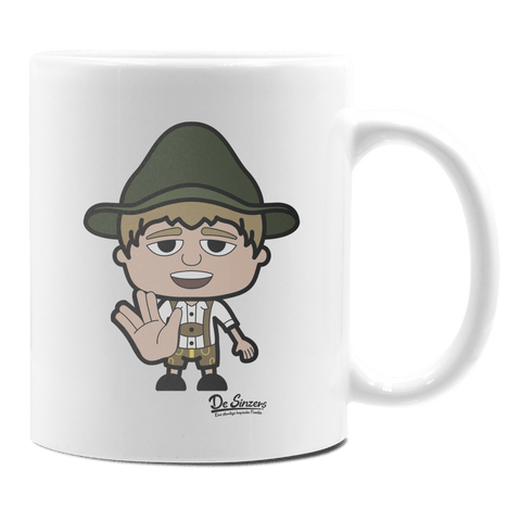 Da Jung Sinzer Star Trek Fingers Keramik Kaffeetasse 330ml Weiss Rampoldplatte Front