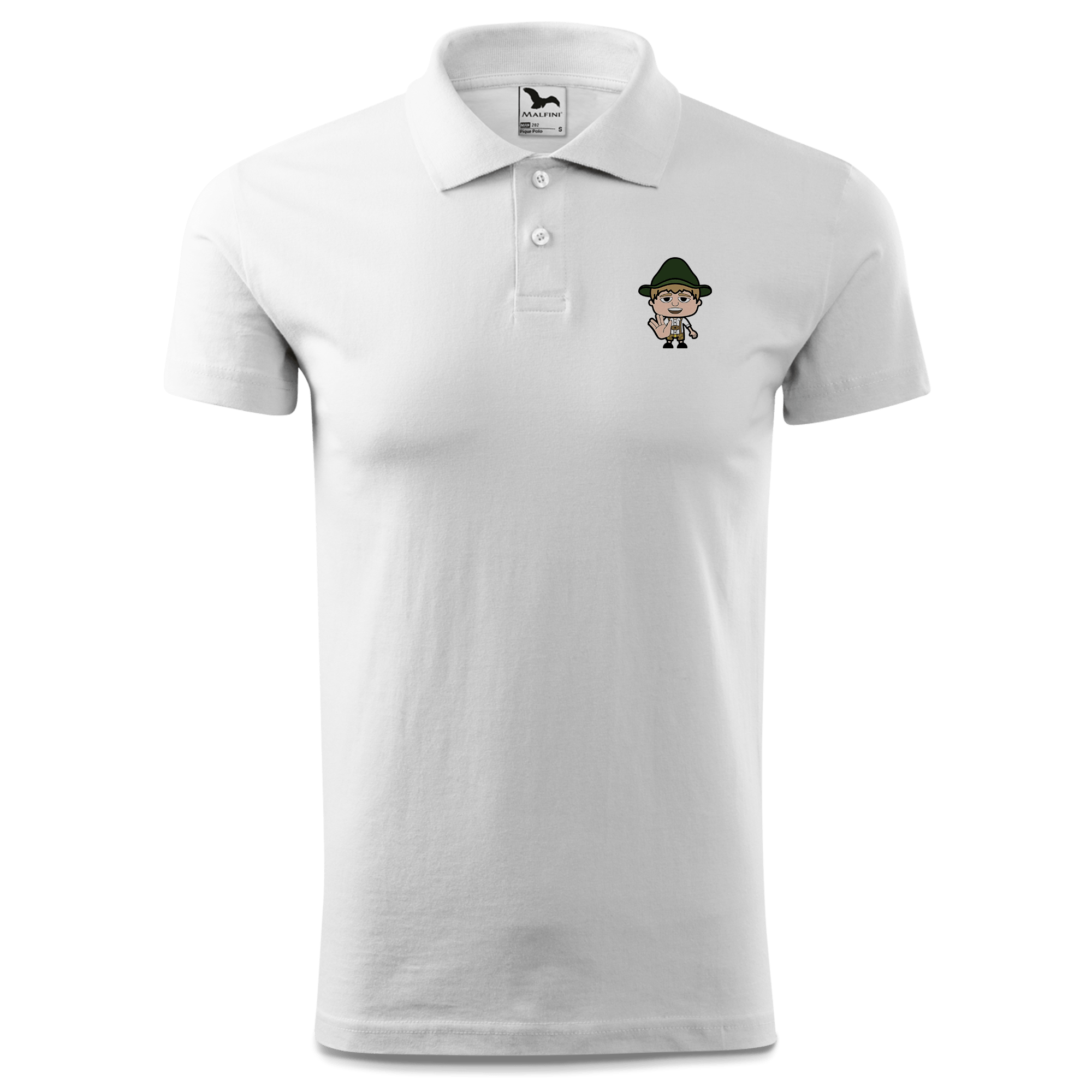 Da Jung Sinzer Star Trek Fingers Polo Shirt Herren Weiss Murnau Front