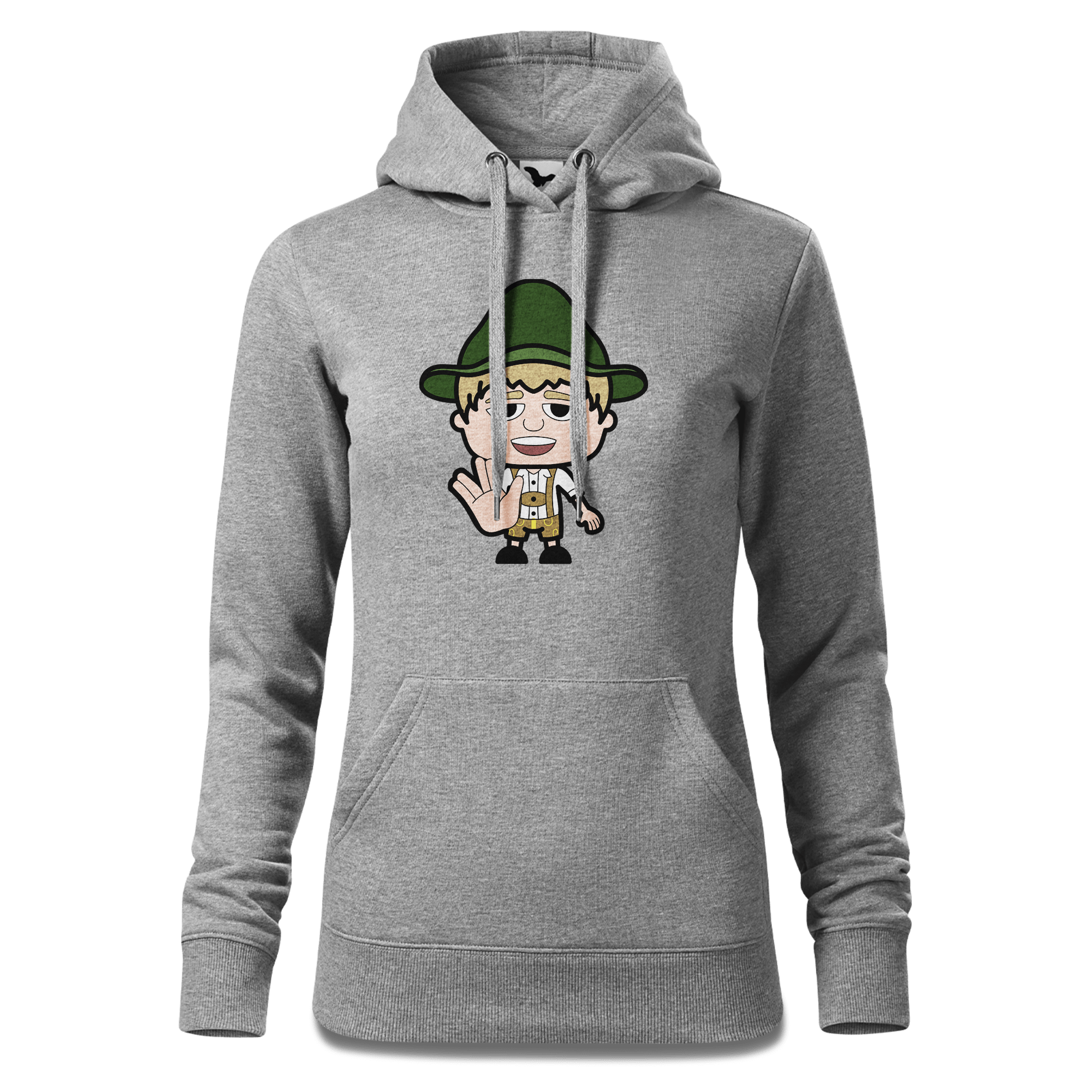 Da Jung Sinzer Star Trek Fingers Sweatshirt Hoody Damen Grau Meliert Kieling Front