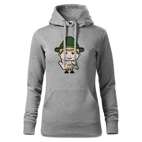 Da Jung Sinzer Star Trek Fingers Sweatshirt Hoody Damen Grau Meliert Kieling Front