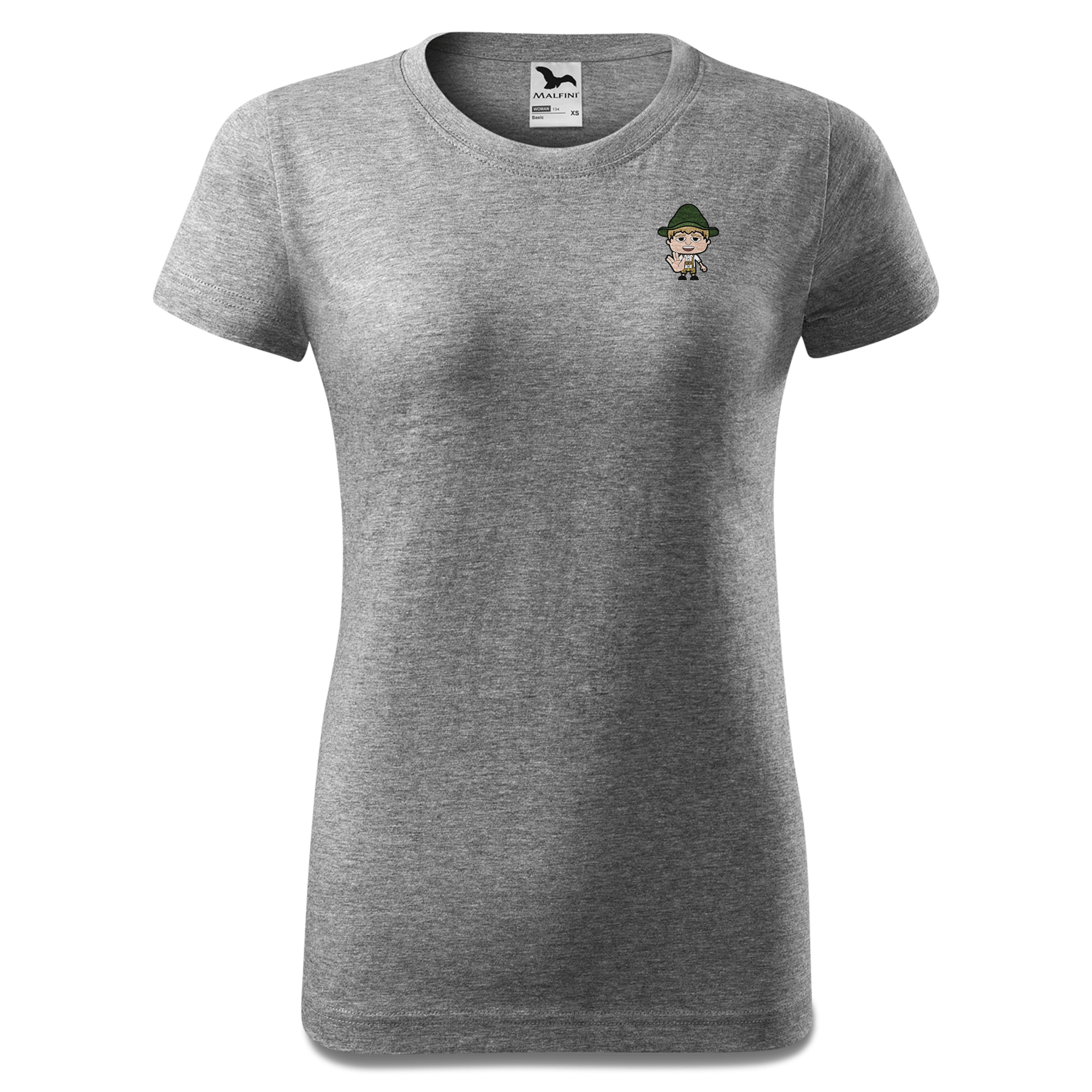Da Jung Sinzer Star Trek Fingers T Shirt Damen Grau Meliert Eichbichl Front