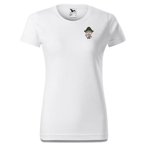 Da Jung Sinzer Star Trek Fingers T Shirt Damen Weiss Kragling Front 1