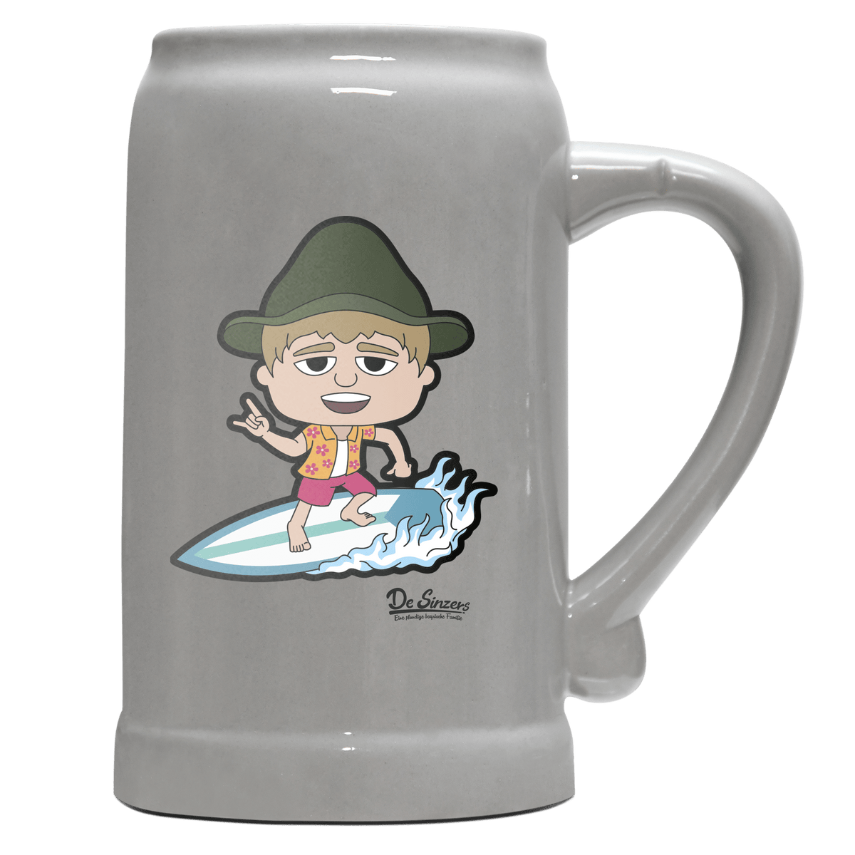 Da Jung Sinzer Summer Edition Bierkrug 1000ml Grau Zugspitze Front