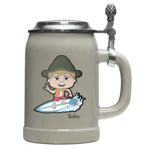 Da Jung Sinzer Summer Edition Bierkrug 500ml Grau mit Deckel Hocheck Front