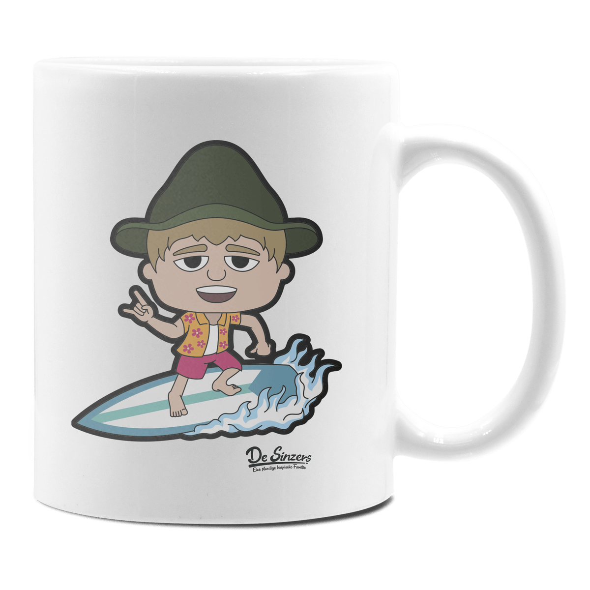 Da Jung Sinzer Summer Edition Keramik Kaffeetasse 330ml Weiss Rampoldplatte Front