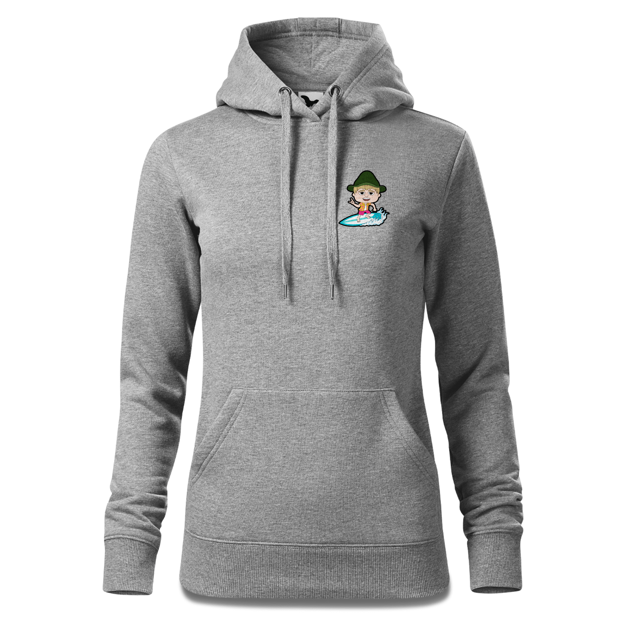 Da Jung Sinzer Summer Edition Sweatshirt Hoody Damen Grau Meliert Kleinholzen Front