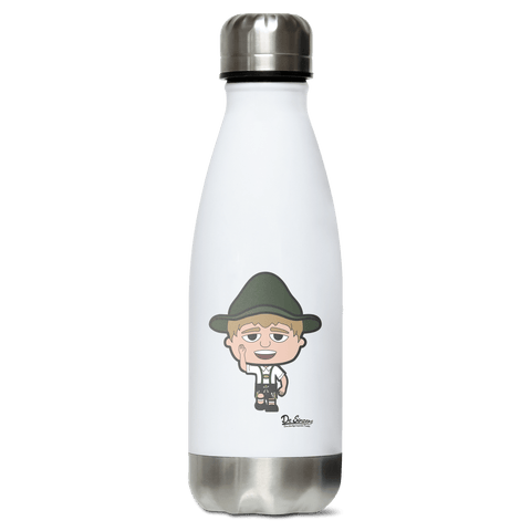 Da Jung Sinzer Trachtenverein Edelstahl Thermoflasche 350ml Weiss Silber Kreuzspitze Front