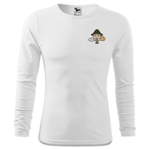 Da Jung Sinzer Weisswurscht und Brezn Longsleeve Fitted Herren Weiss Kohlhaufmuehle Front