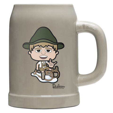 Da Jung Sinzer Winter Edition Bierkrug 500ml Grau Watzmann Front